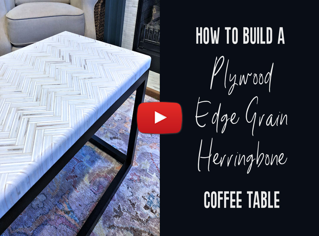 How to build a plywood edge grain herringbone coffee table