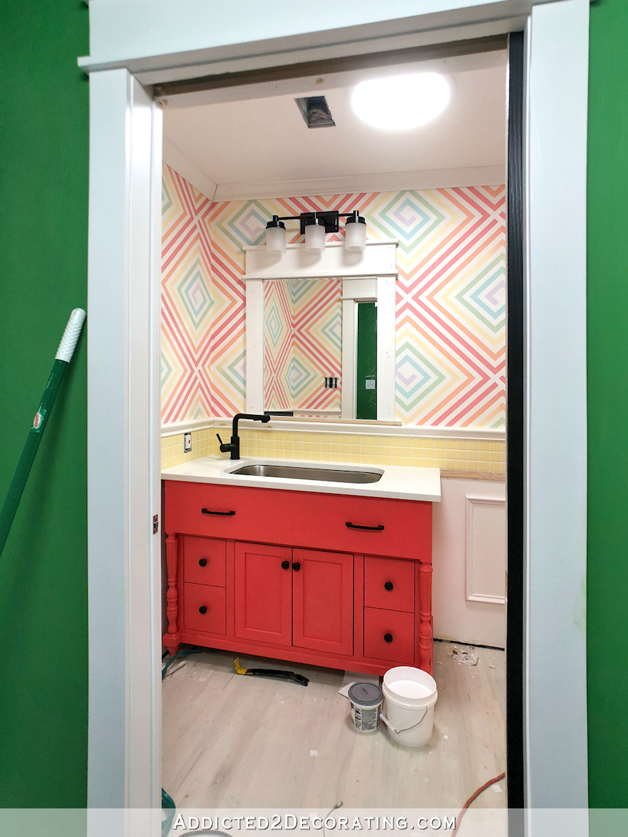 half-bathroom-progress-9-27-19-tile-wainscoting-border-installed-and-grouted