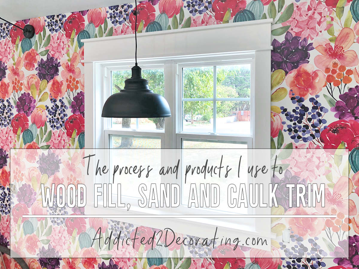 how to wood fill, sand, caulk and paint window and door trim