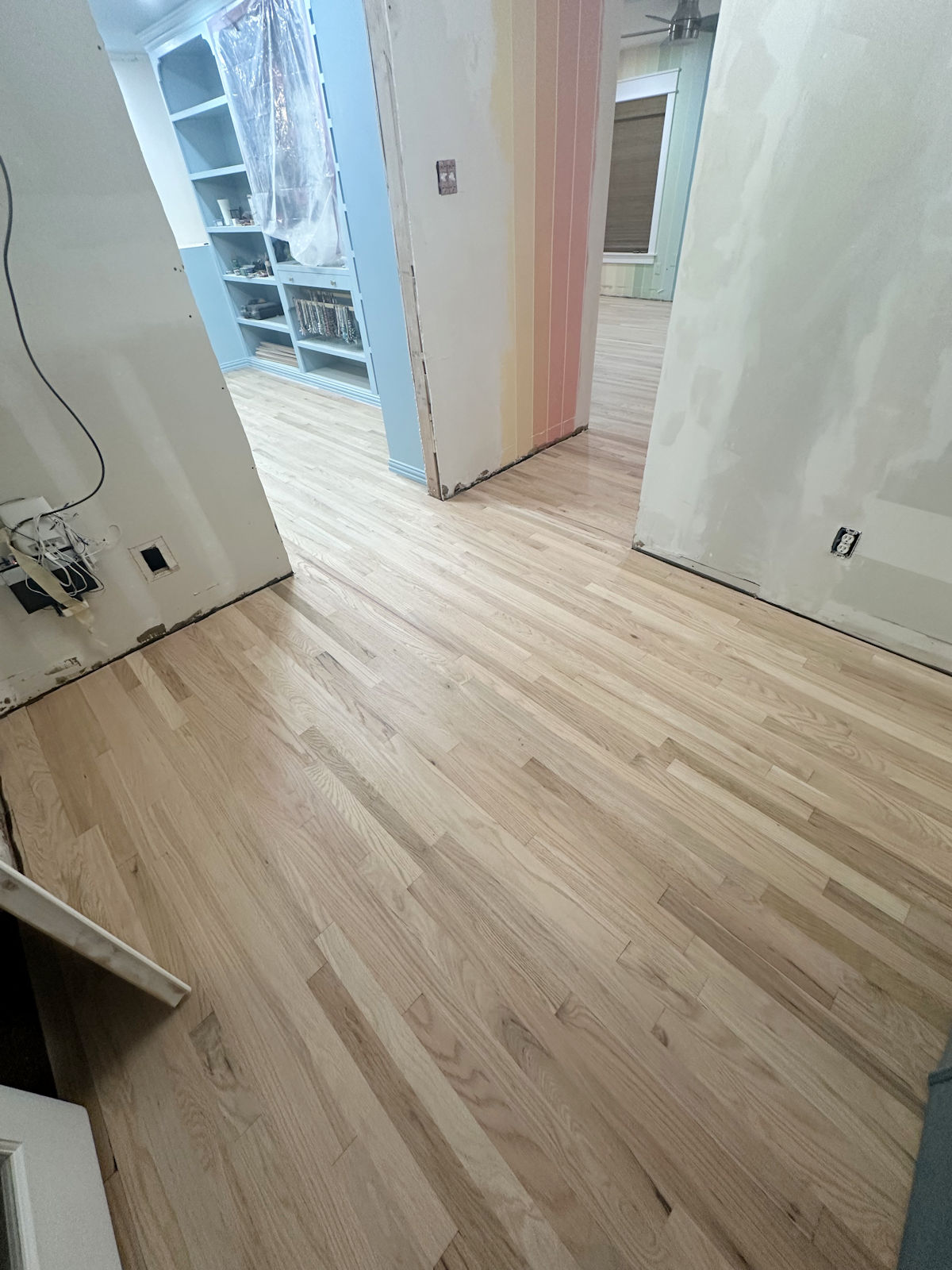 Bedroom Suite Floor Progress — Red Oak Hardwood Floors With Bona Natural Seal