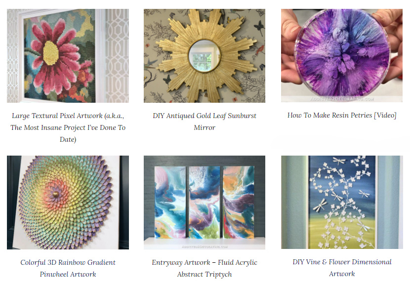 Gallery of DIY artwork and wall decor
