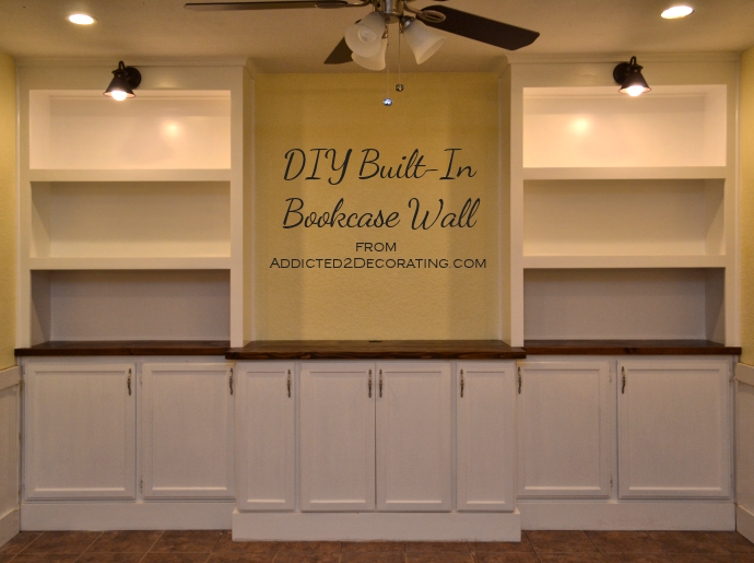 DIY built-in cabinets and bookcase wall - finished!